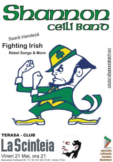 Seara Irlandeza cu trupa Shannon pe terasa La Scinteia: Rebel Songs & More
