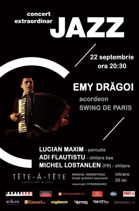 Concert extraordinar jazz SWING de PARIS cu acordeonistul EMY DRAGOI