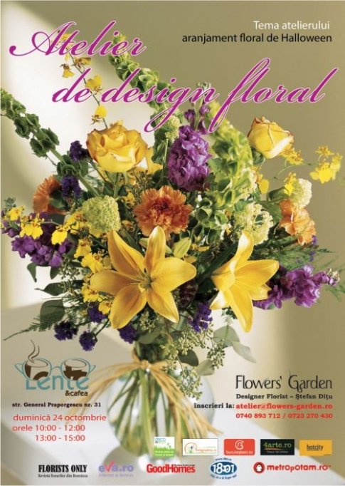 Atelier de design floral nr. 10 - aranjament de Halloween