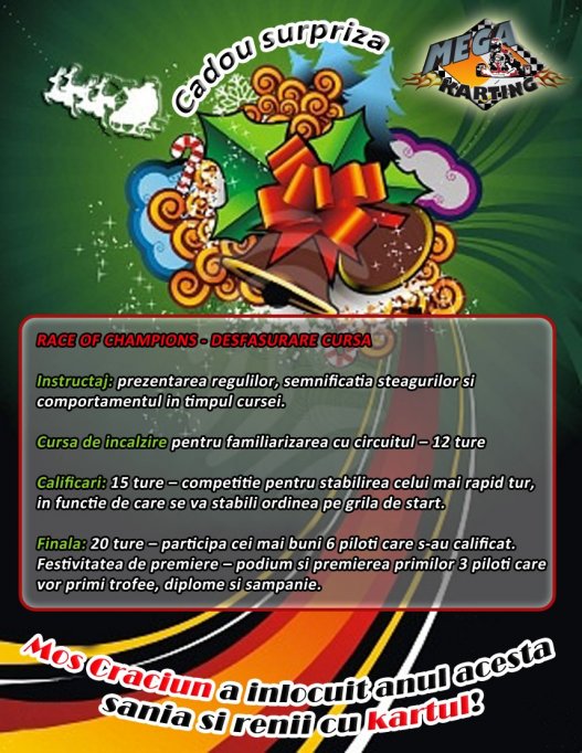 Mega Karting iti aduce Craciunul pe pista!