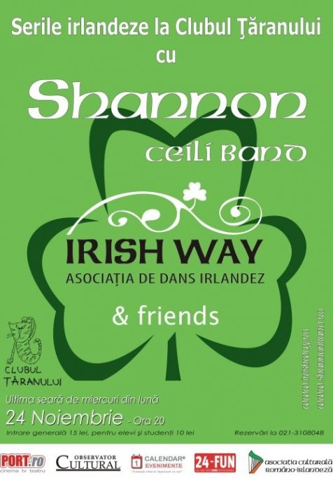 Seara irlandeza cu Shannon si Irish Way @ Clubul Taranului