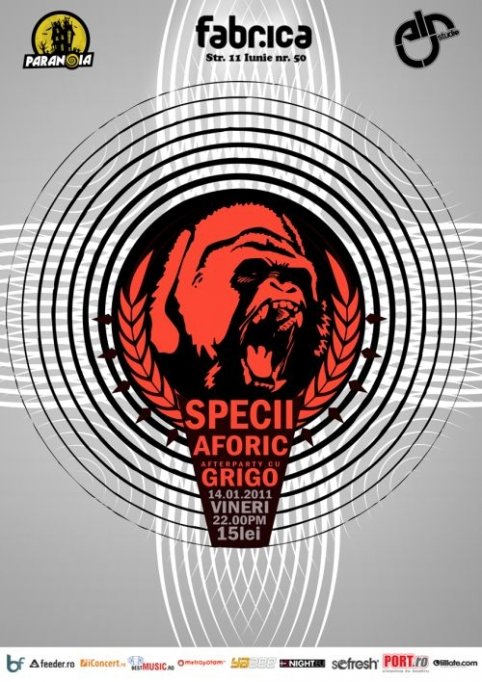 Concert Specii si Aforic si afterparty cu Grigo @ Fabrica