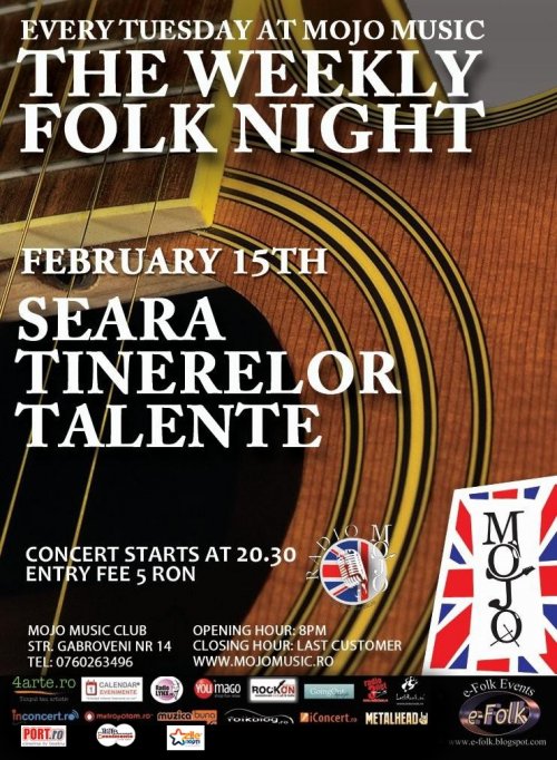 "Seara tinerelor talente" in Mojo 15 februarie 2011