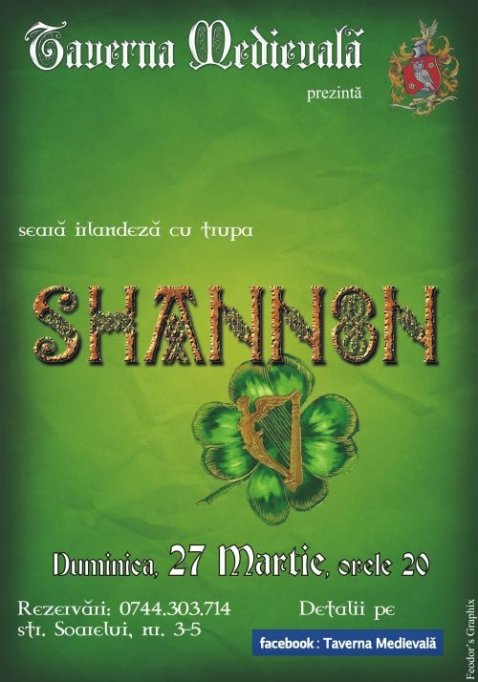 Seara irlandeza cu Shannon la Taverna Medievala!