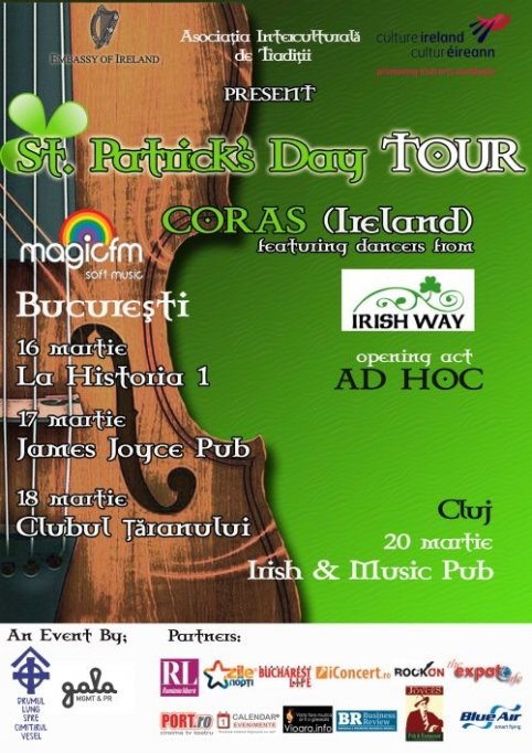 St Patrick's Day Tour - concert Coras, Irish Way si Ad Hoc