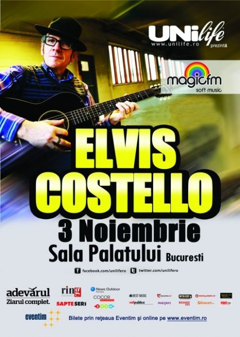 Concert Elvis Costello la Sala Palatului