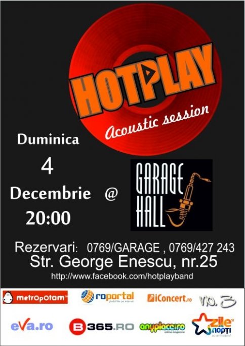 Concert acustic Hotplay in Garage Hall