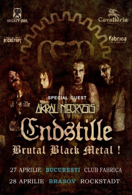 Concert Endstille in Bucuresti si Brasov