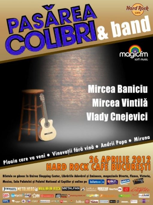 Pasarea Colibri concerteaza in Hard Rock Cafe