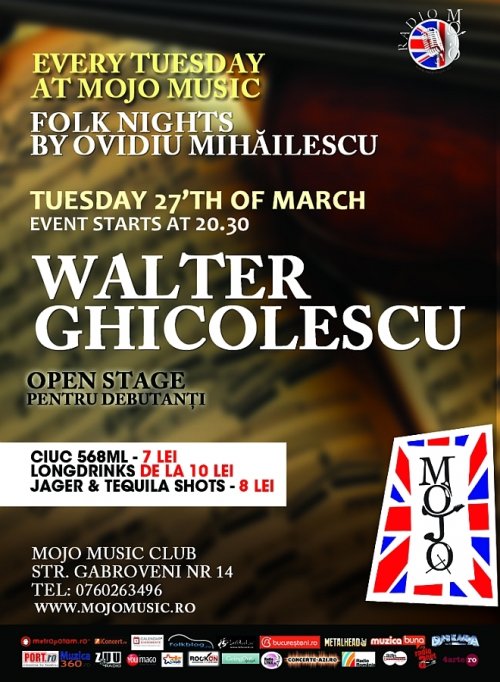 Primavara va rade folk cu Walter Ghicolescu la Mojo