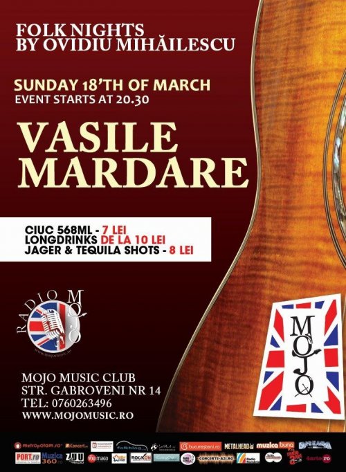 Vasile Mardare lanseaza noul album in Mojo