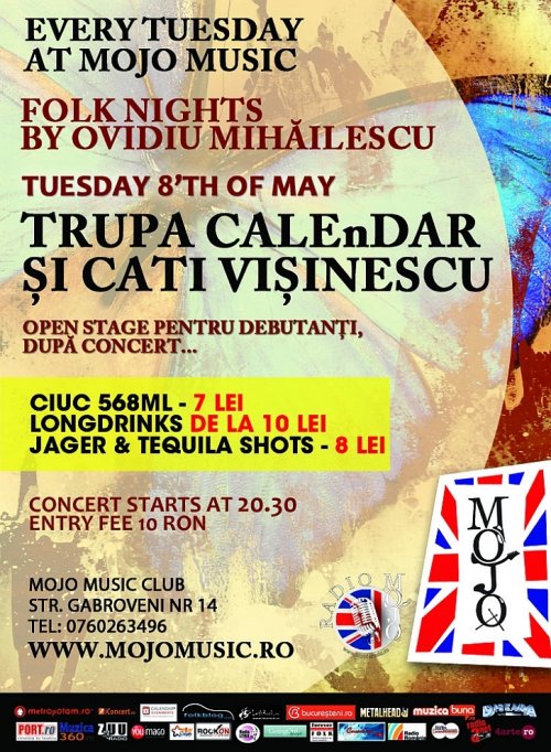 Trupa CALEnAR si Cati Visinescu in Mojo - 8 mai