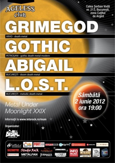 Metal Under Moonlight: Grimegod, Gothic, Abigail si L.O.S.T.