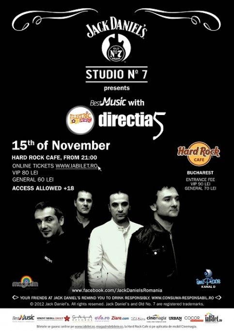 Bestmusic cu Directia 5: Jack Daniels Love Story in Hard Rock Cafe