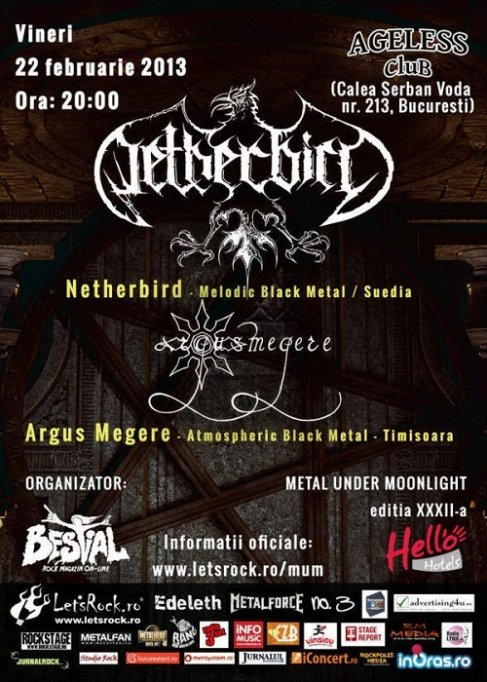 Argus Megere canta in deschiderea concertului Netherbird