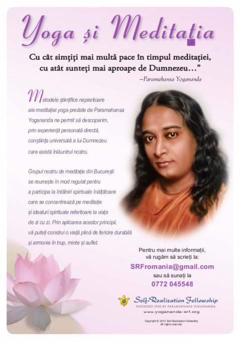 Conferinta Kriya Yoga - Yogananda Paramahansa