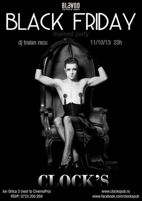 BLACK FRIDAY - Petrecere tematica la CLOCK'S