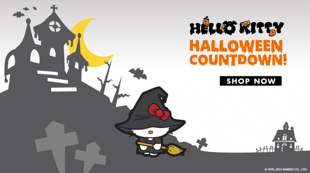 Pisica alba Hello Kitty aduce noroc si reduceri de HalloWeen