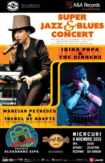 Concert Irina Popa & The Sinners si Marcian Petrescu & Trenul de noapte