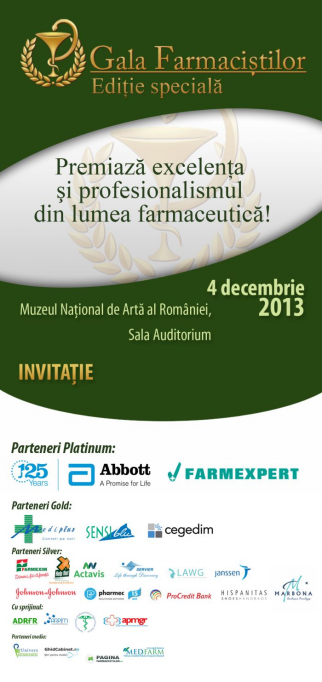 Gala Farmacistilor 2013, editie speciala - Gala Junior si Gala Senior! 