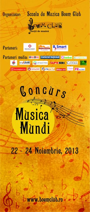 Ultimele zile de inscrieri la Concursul pentru amatori „Musica Mundi”!