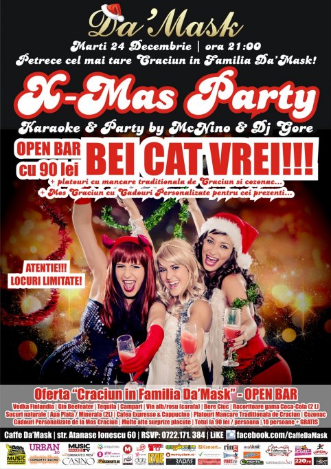 ❅ X-MAS PARTY ❅ KARAOKE ❅ de CRACIUN BEI CAT VREI ❅ OPEN BAR 