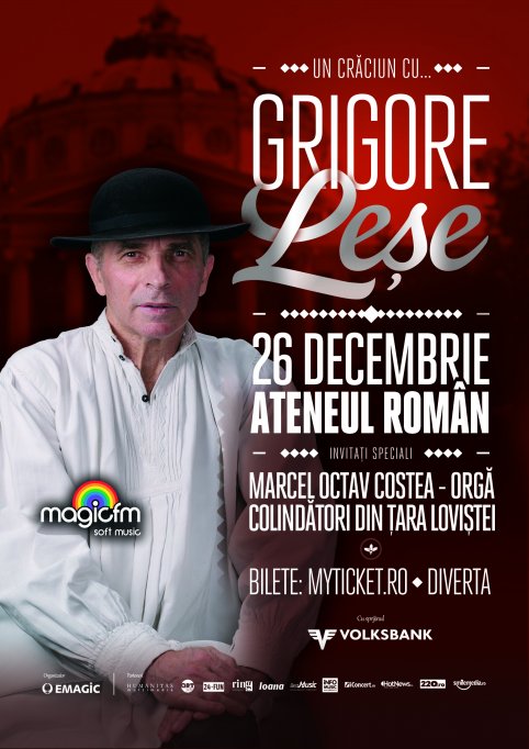Concertul Grigore Lese de la Ateneul Roman este sold-out!