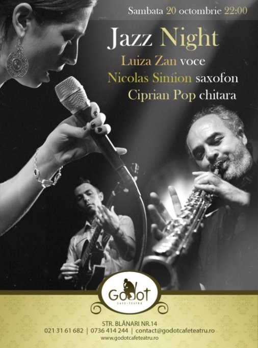 &rdquo;Jazz Night&rdquo; cu Luiza Zan, Nicolas Simion și Ciprian Pop