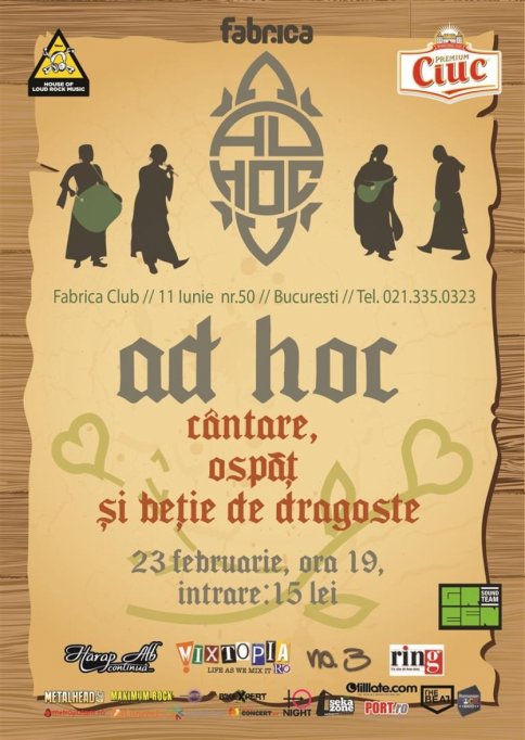 Ad Hoc (Cantare, Ospat si Betie de Dragoste) Live