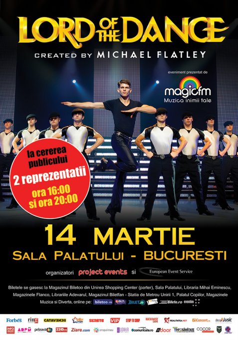 La cererea publicului, inca o reprezentatie LORD OF THE DANCE la Bucuresti!