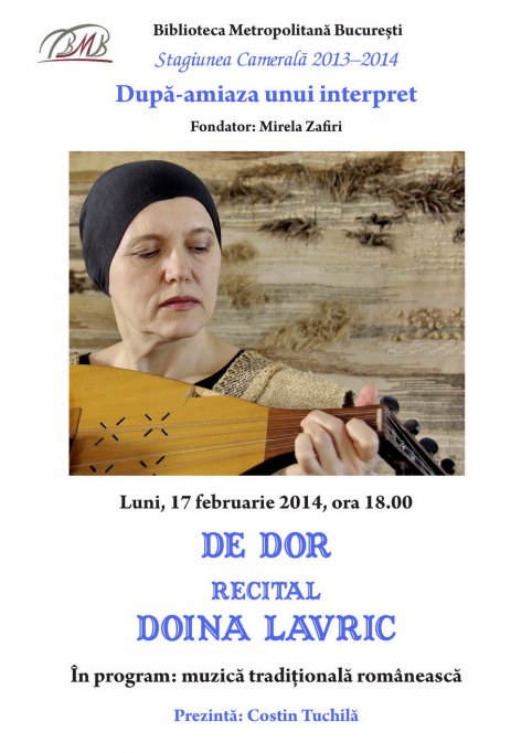 Recital Doina Lavric "De dor"