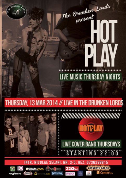 Live Thursdays by Hot Play @ The Drunken Lords