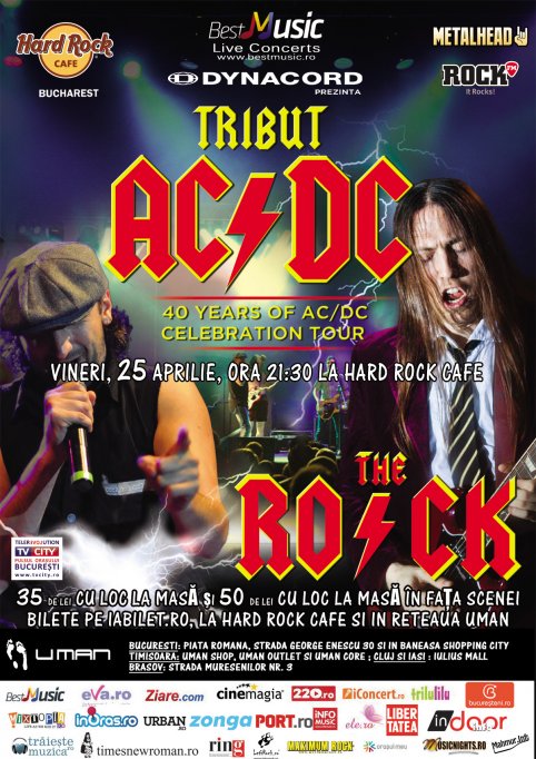 Biletele VIP la Tributul AC/DC - 40 de ani de la Hard Rock Cafe s-au epuizat