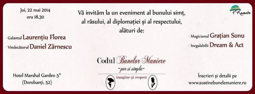 Lansarea cartii Codul Bunelor Maniere - pur si simplu