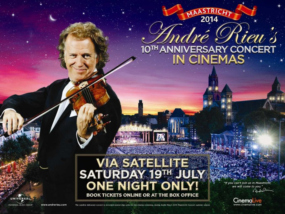 Concertul aniversar al celebrului Andre Rieu, la Grand Cinema & More