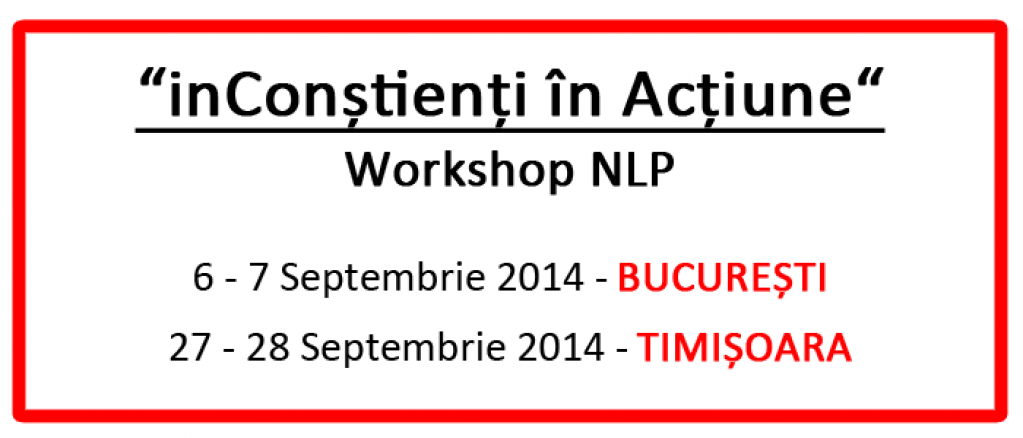 Workshop NLP "inConstienti in Actiune"