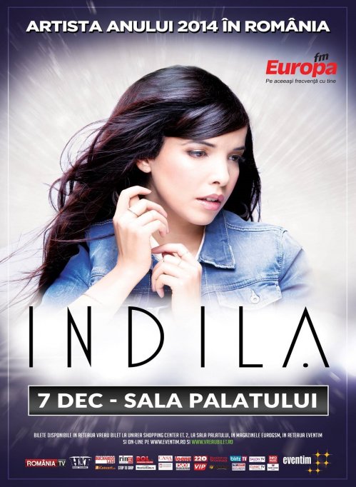 Mai multe categorii de bilete au fost epuizate la Concertul Indila