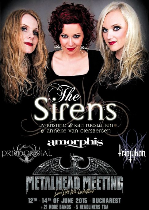 Anneke, Liv Kristine si Kari Rueslatten aduc “THE SIRENS”, la Metalhead Meeting 2015