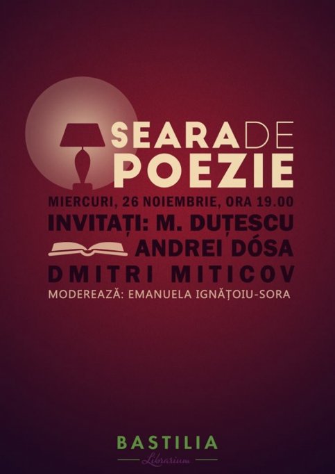 Seara de poezie cu M. Dutescu, Andrei Dosa, Dmitri Miticov