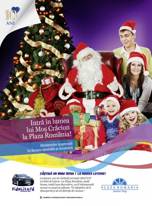 La Plaza Romania iei Polar Expressul impreuna cu Mos Craciun