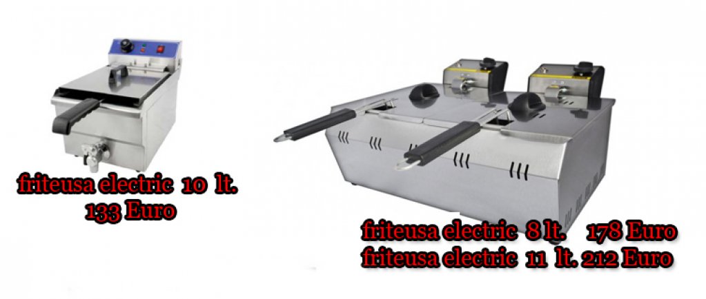 Friteuze inox de banc electrice