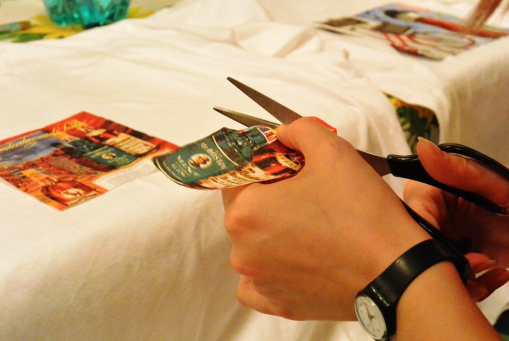 Atelier decoupage pe tricou
