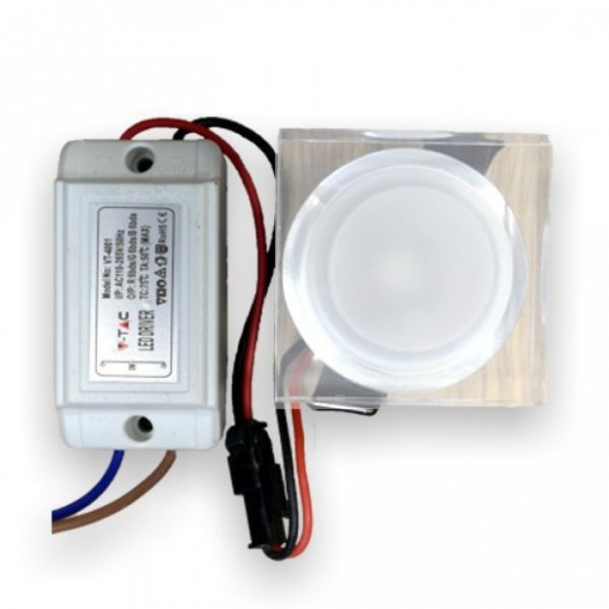 Spoturi led 1 W patrate AC