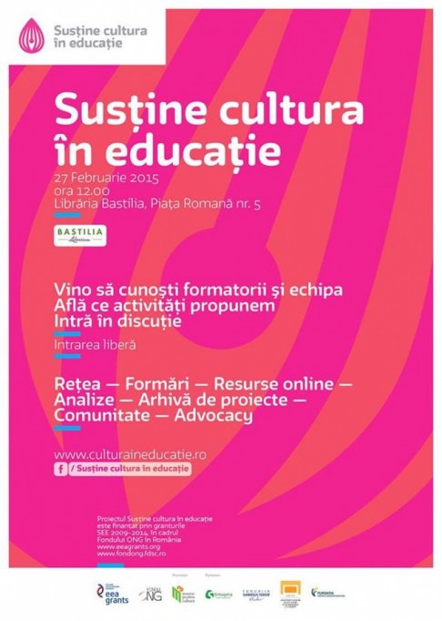 Lansarea retelei nationale „Sustine cultura in educatie"