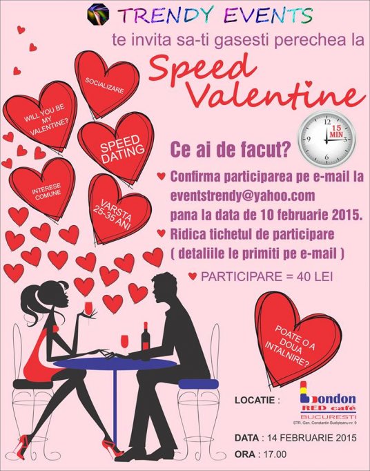Intalneste-ti perechea la Speed Valentine!
