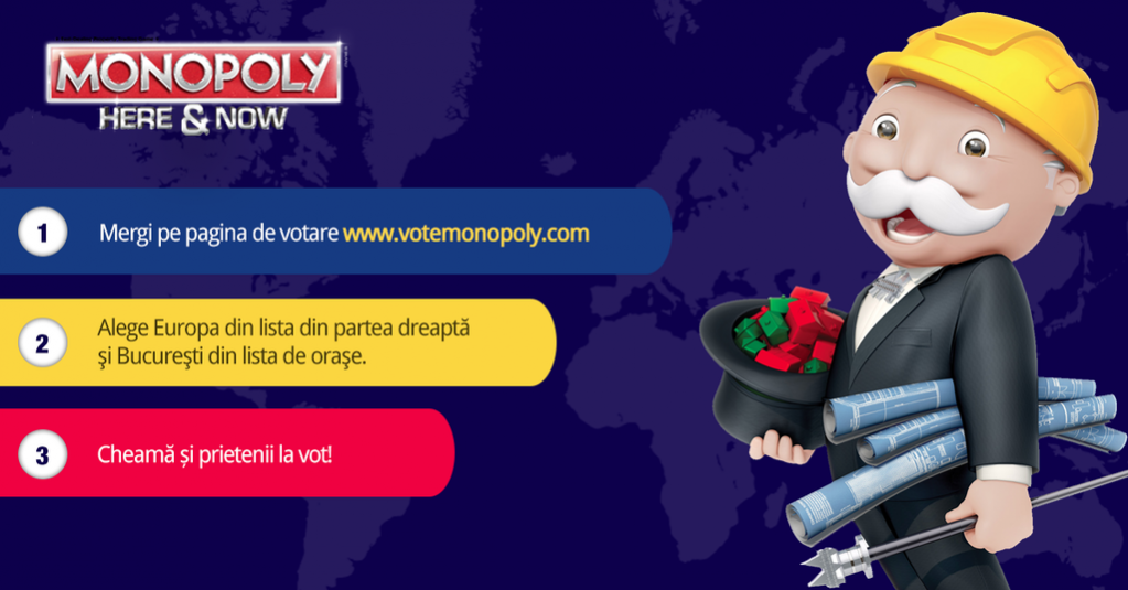 Vedetele din Romania voteaza tara noastra pentru a ajunge pe harta Monopoly