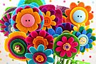 De ziua ta mamico - flori decupate si vesel colorate