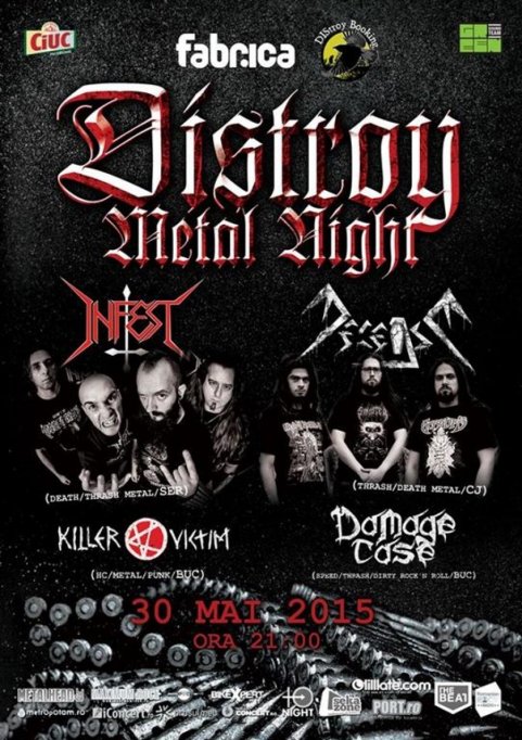 DISTROY METAL NIGHT - Infest / Decease / Killer Victim / Damage Case @ Club Fabrica