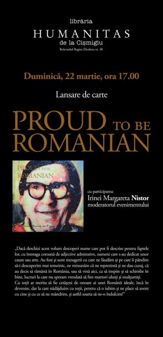 Lansare carte Proud To Be Romanian