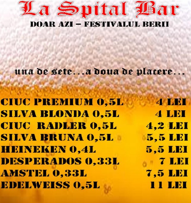 Festivalul berii by La Spital Bar